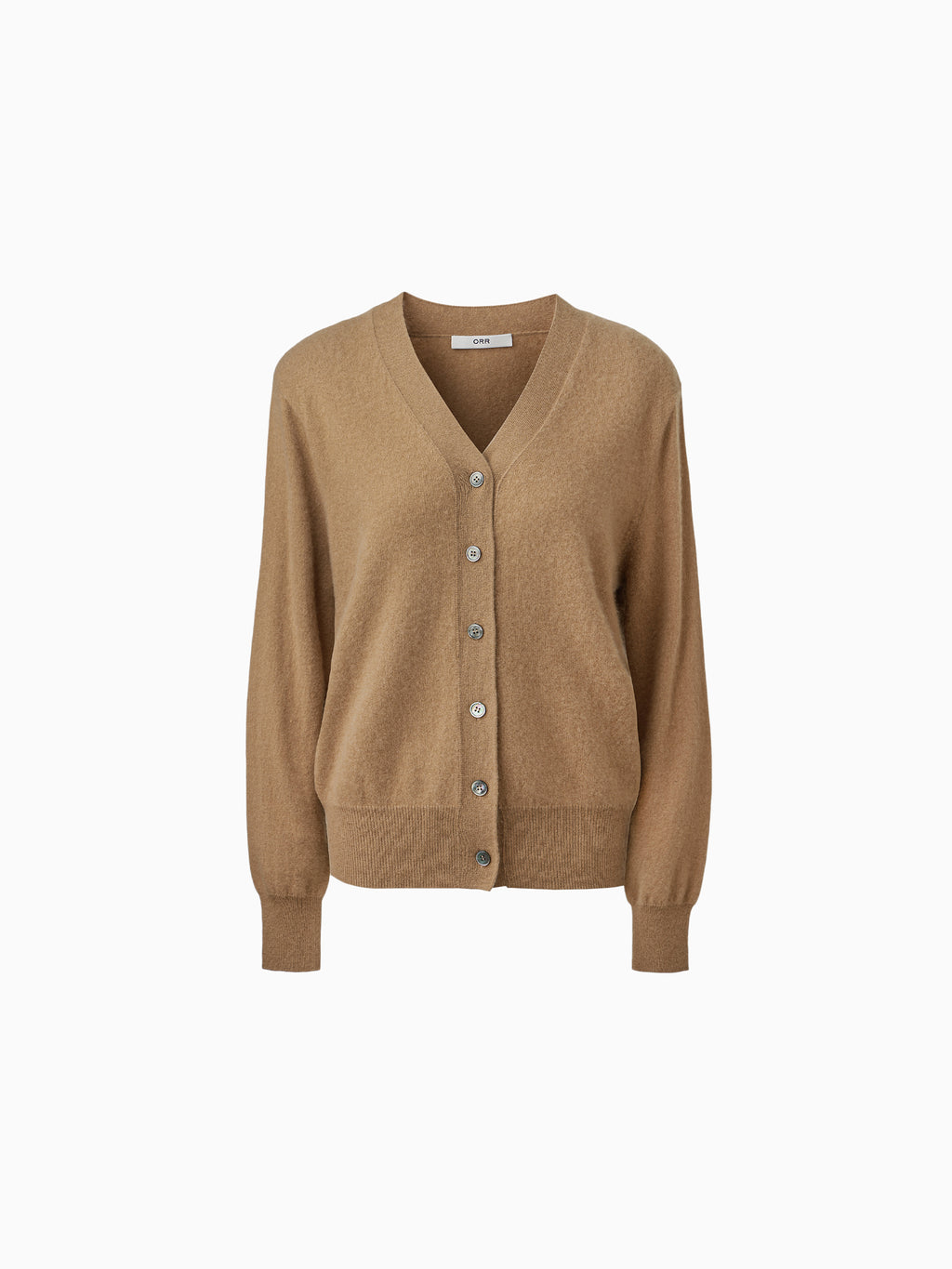 Cashmere 100 Padded Cardigan Camel