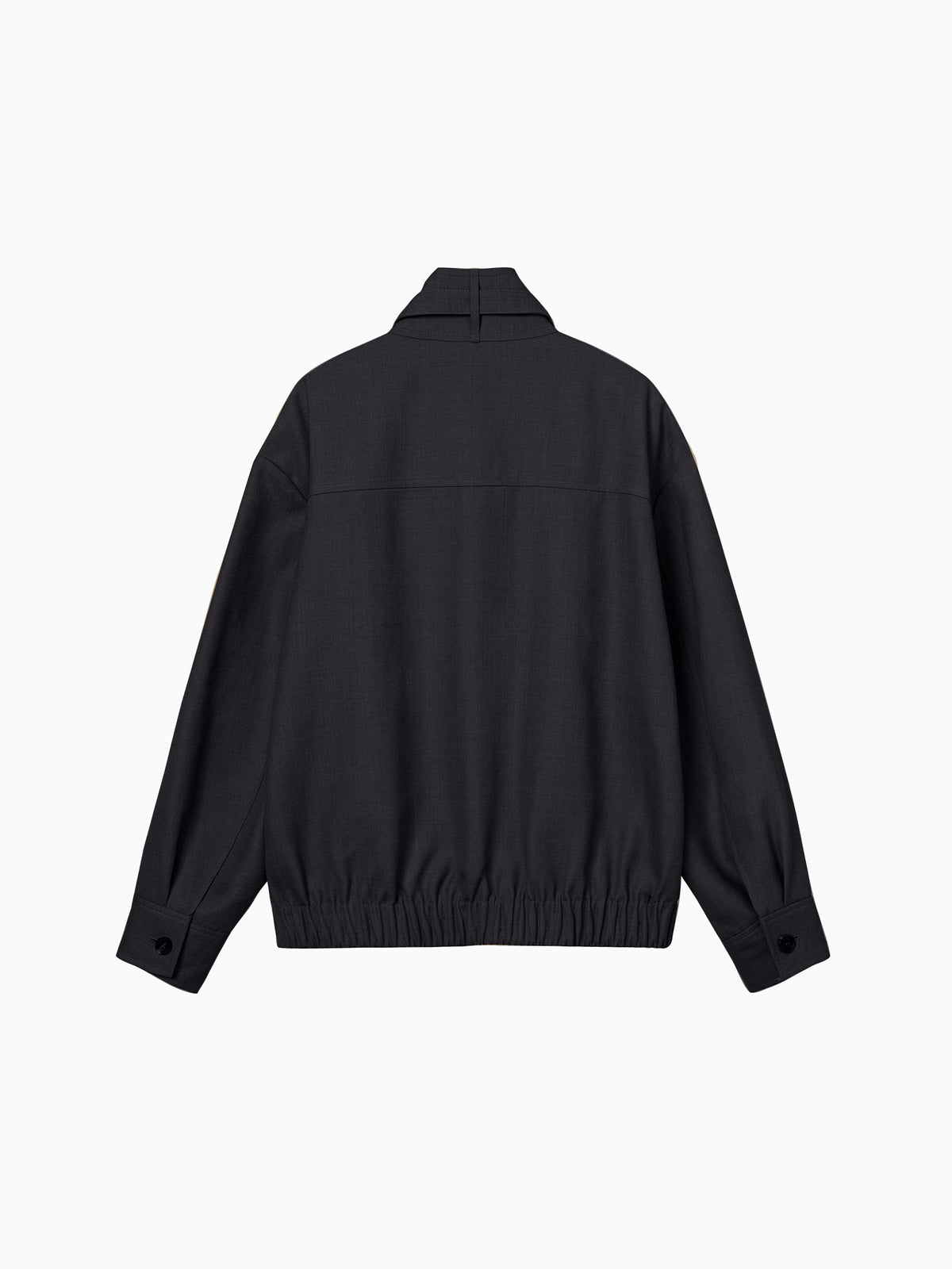 High-Neck Blouson Jumper Charcoal