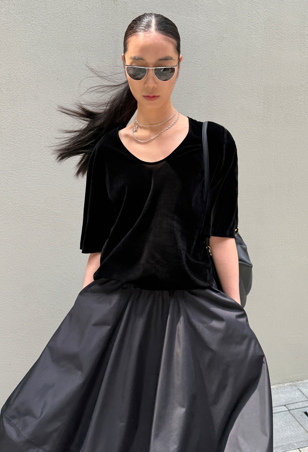 Balloon Full Skirt Black