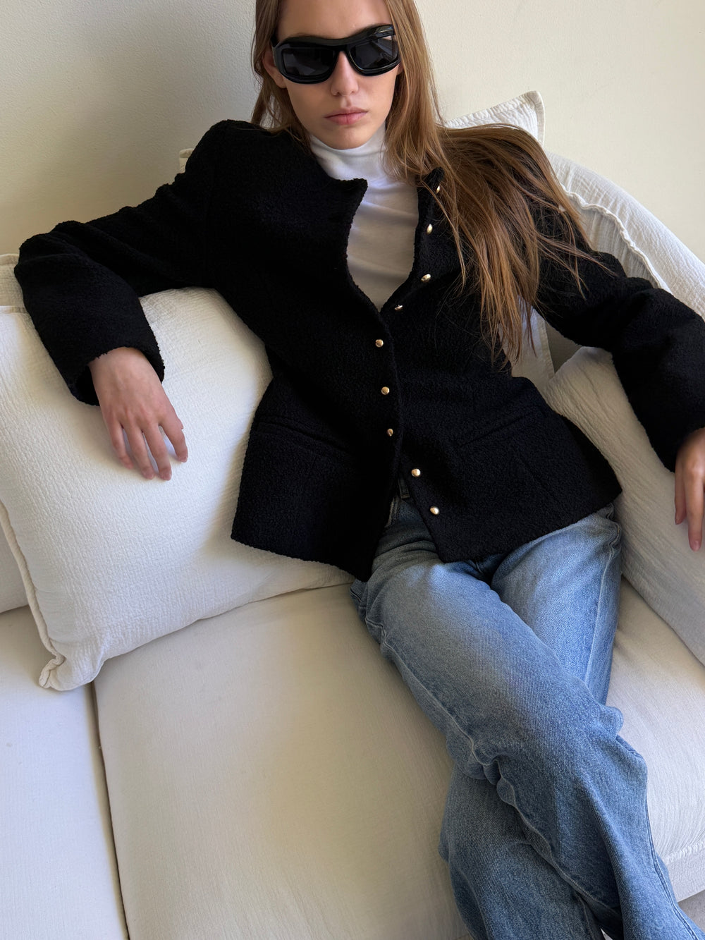 Wool Blended Bouclé Jacket