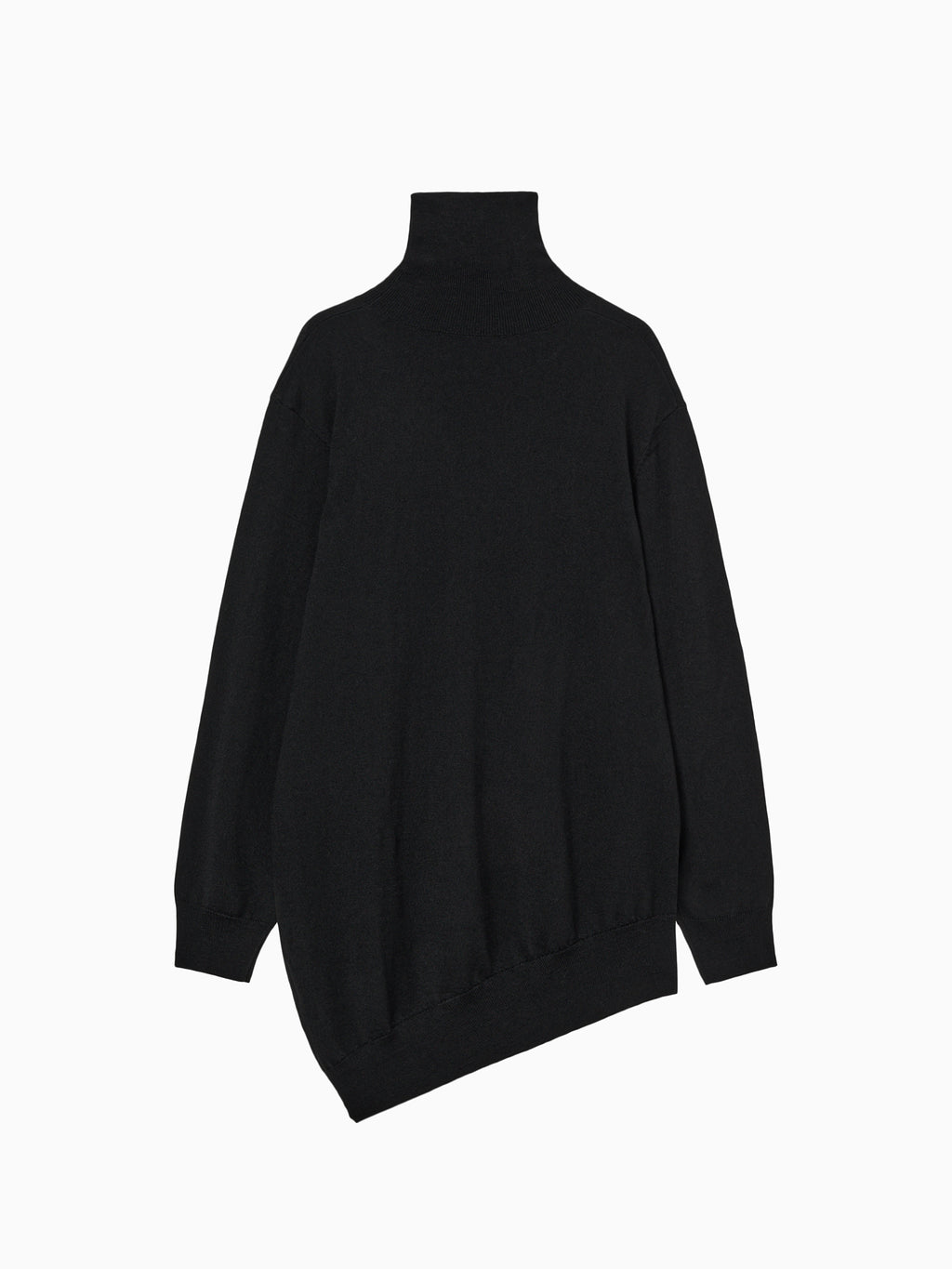 Wool Blend Turtleneck Knit Black