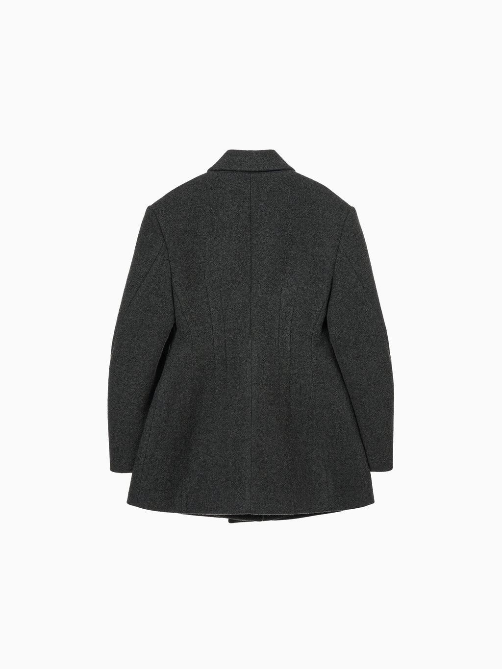 Hourglass silhouette coat charcoal