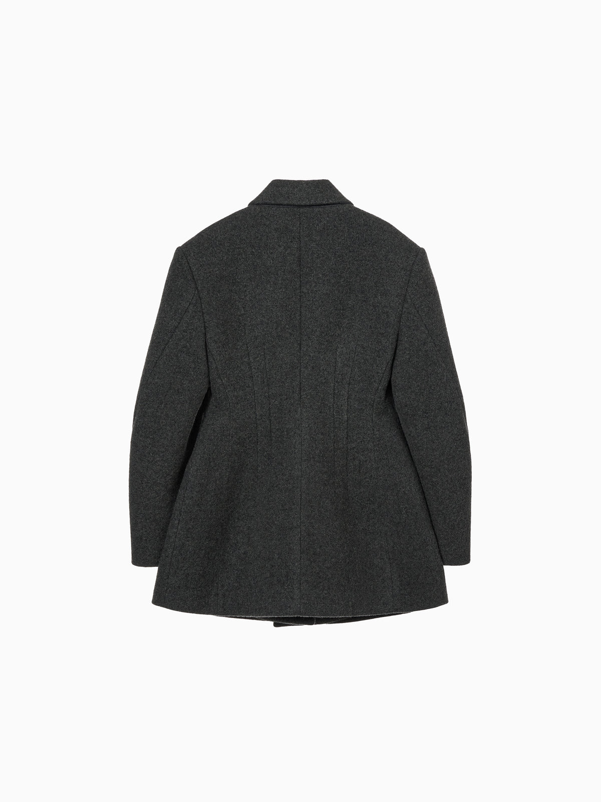 Hourglass silhouette coat charcoal