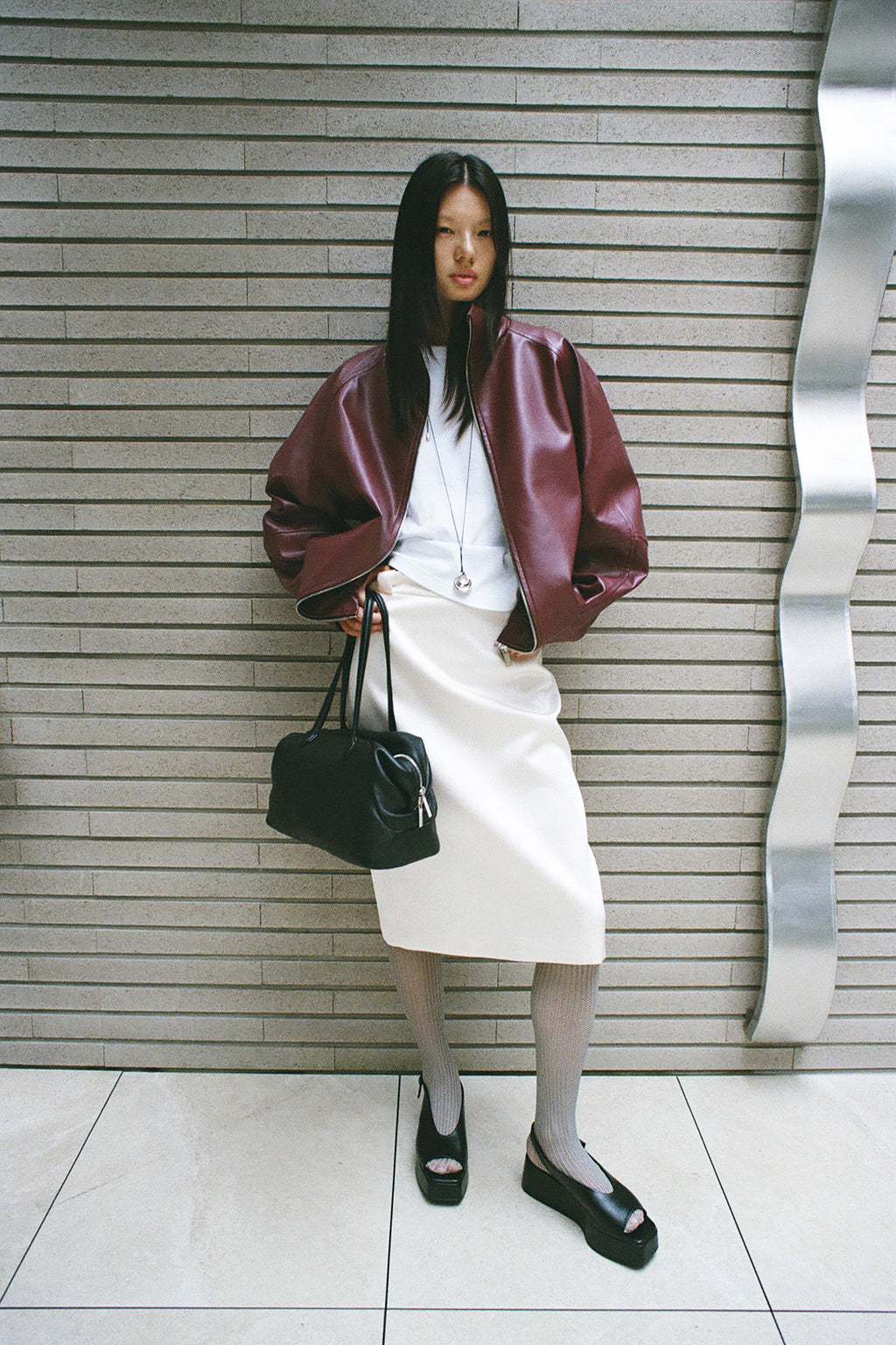 Real Lamb Minimal Jumper Burgundy