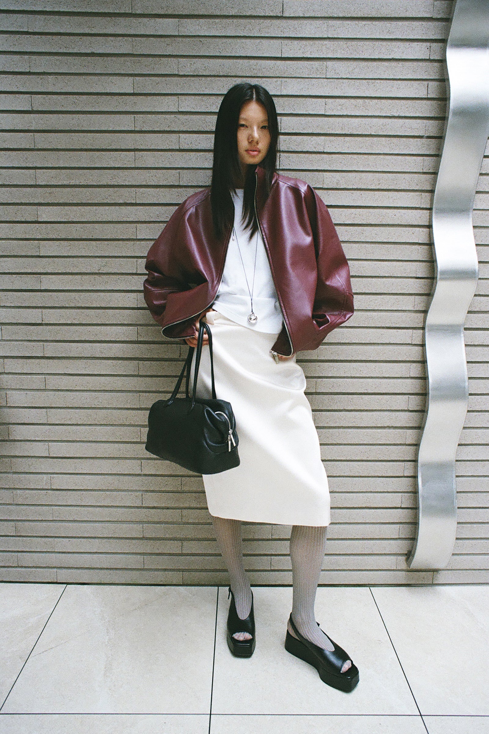 Real Lamb Minimal Jumper Burgundy