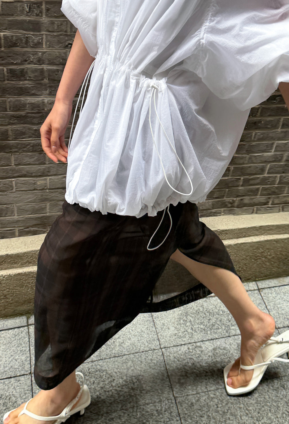 아노락 사파리 점퍼 화이트