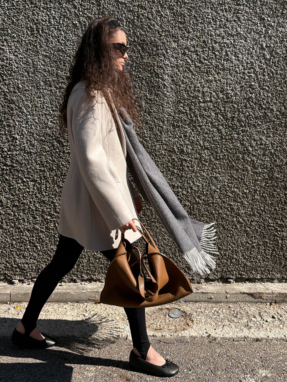 Hourglass Silhouette Coat Ecru