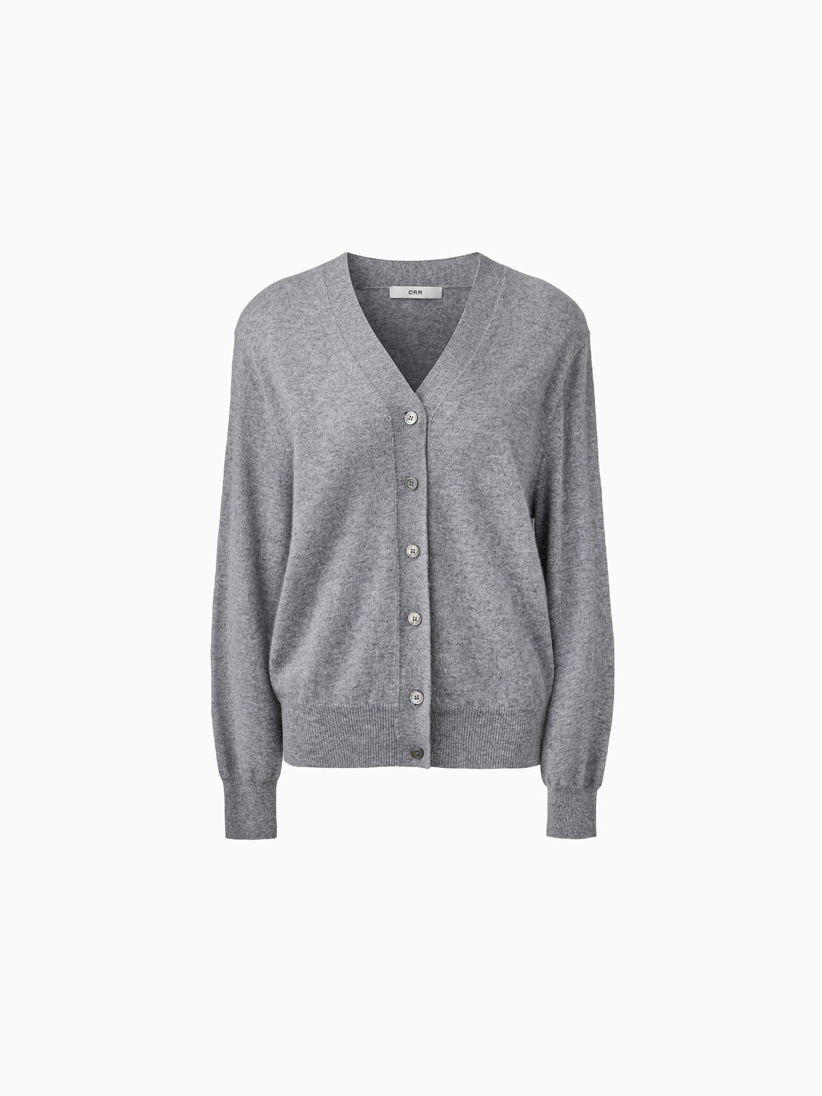 Cashmere 100 Padded Cardigan Grey