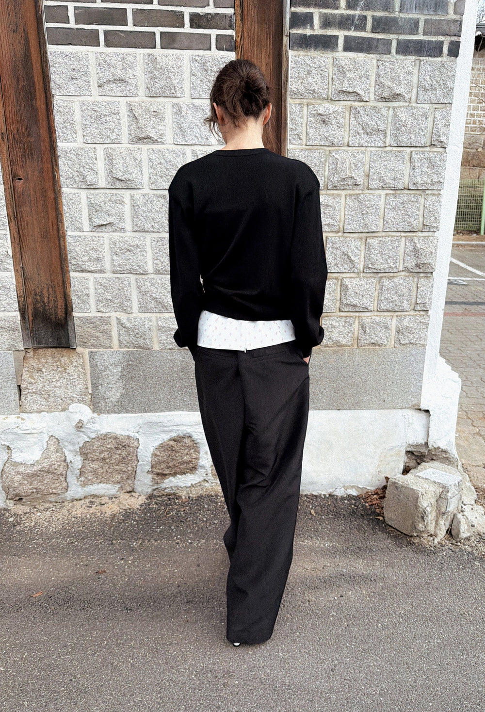 Silk Blend Padded Cardigan Black