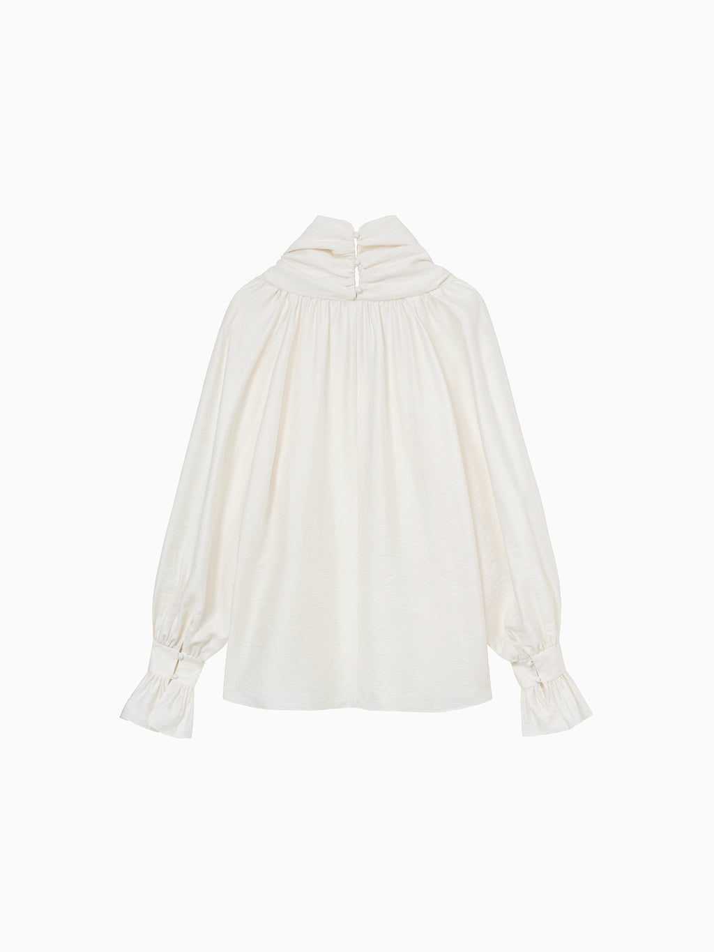Scarf-neck blouse