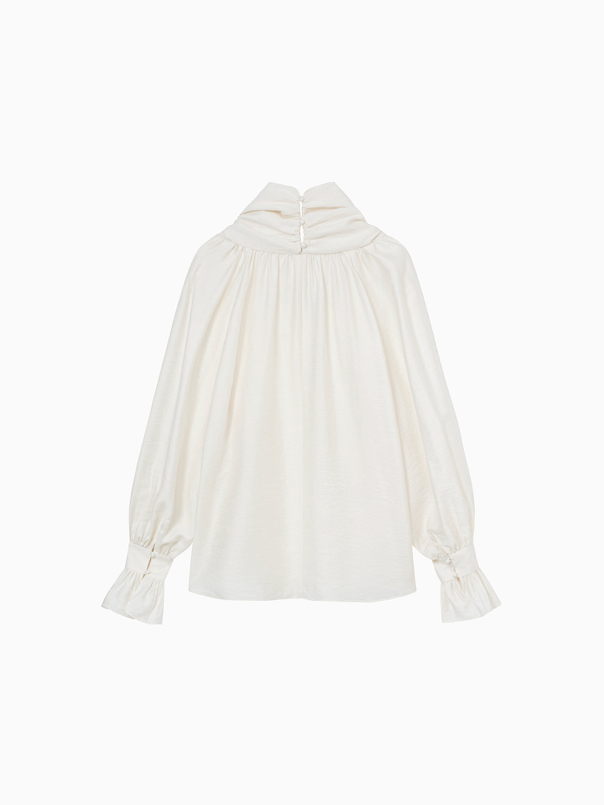 Scarf-neck blouse
