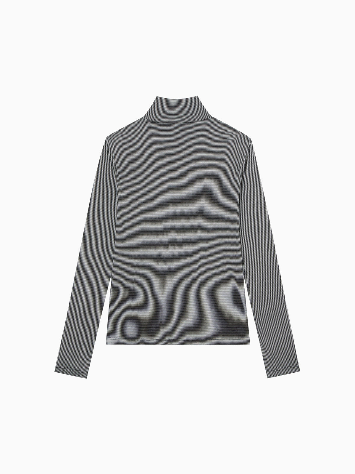 Striped turtleneck t-shirt