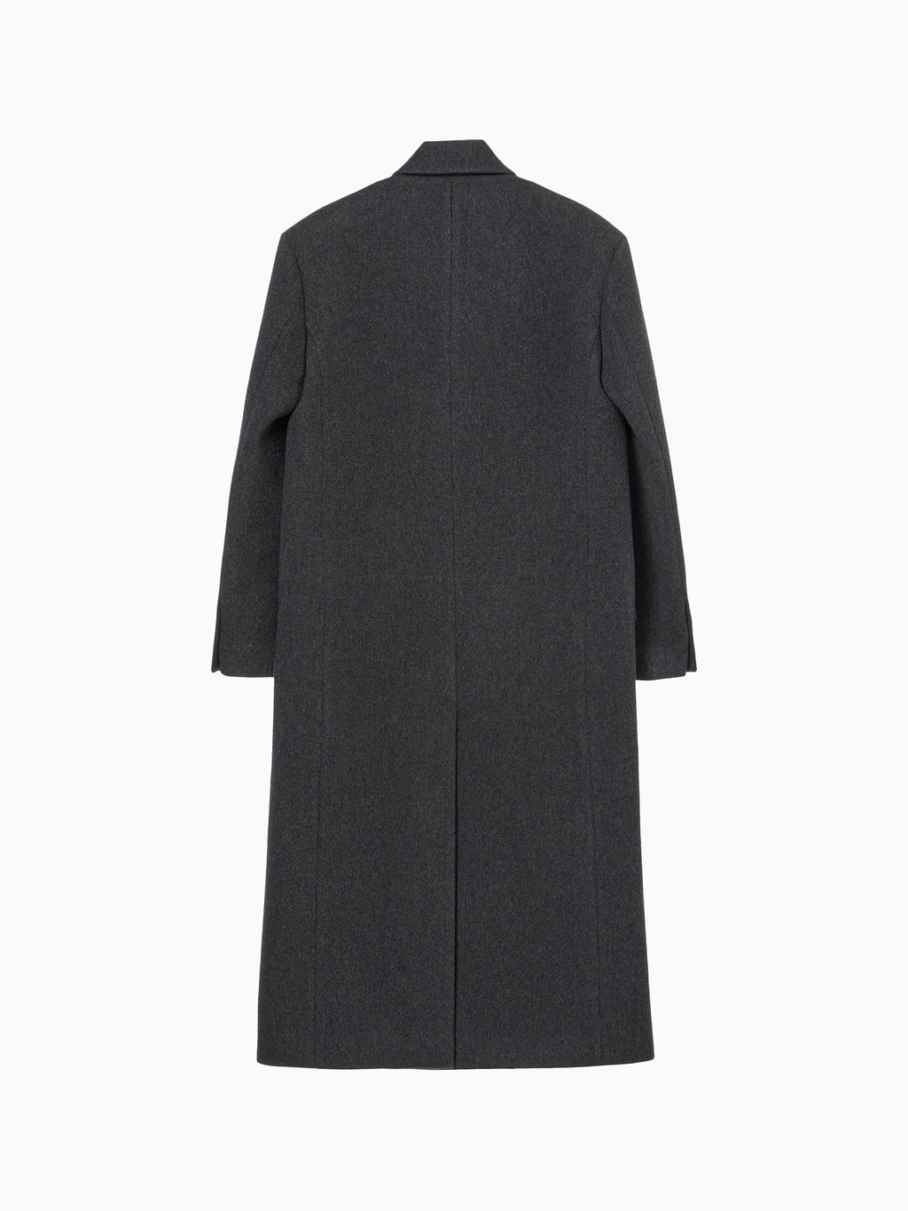 Double Tailored Long Coat Charcoal
