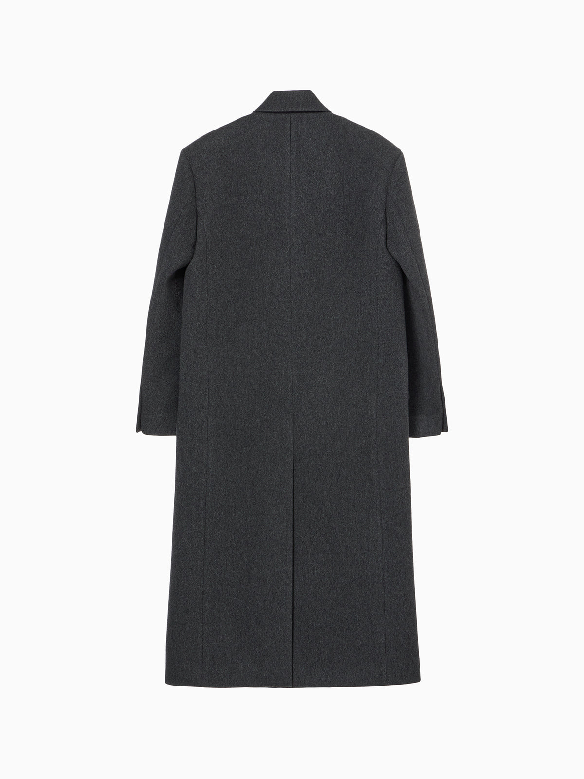 Double Tailored Long Coat Charcoal