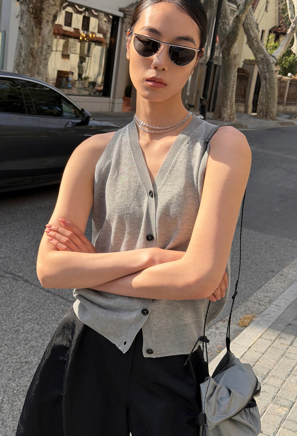 Salt Air Vest Gray