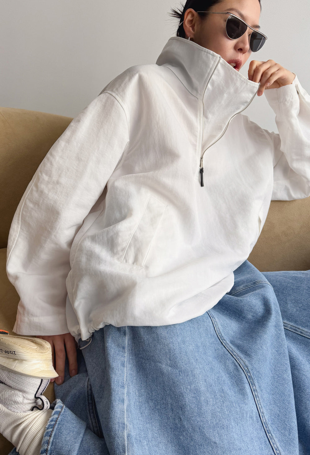 Dual-tone half-zip