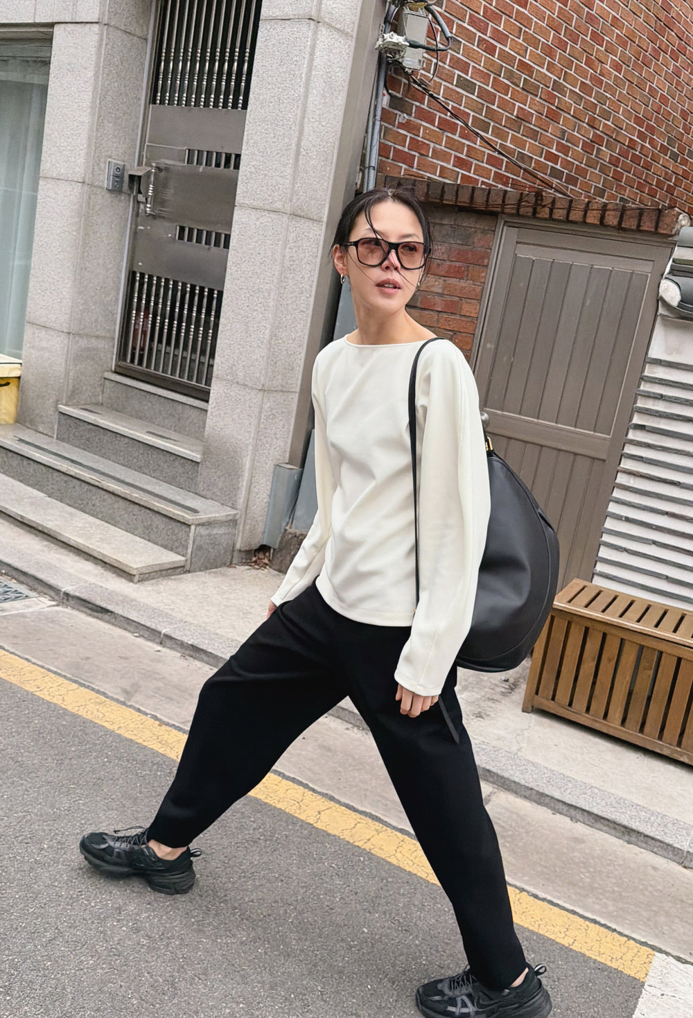 Barrel Jersey Blouse Ivory