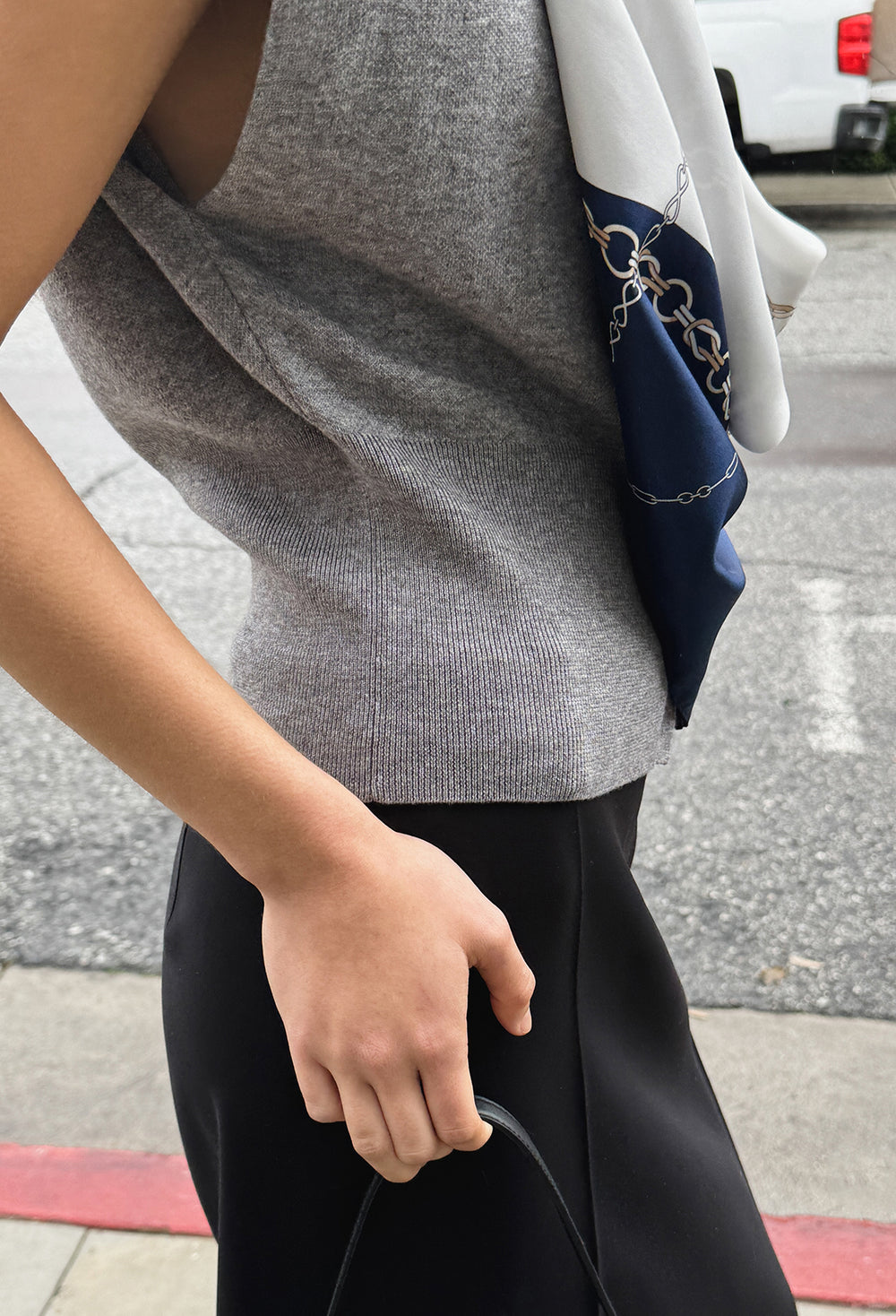 Spring Wool Vest Gray
