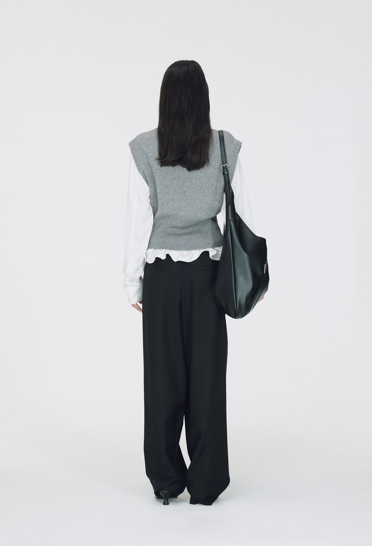 Spring Wool Vest Gray