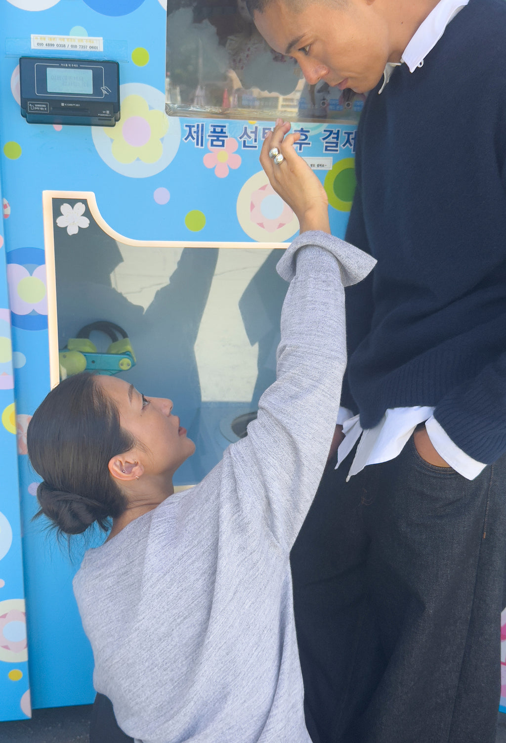 울100 라운드 풀오버 그레이