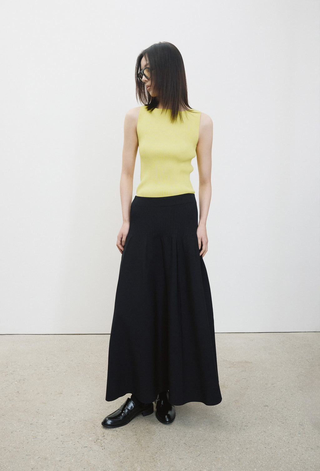 High-density Knit Top Yellow