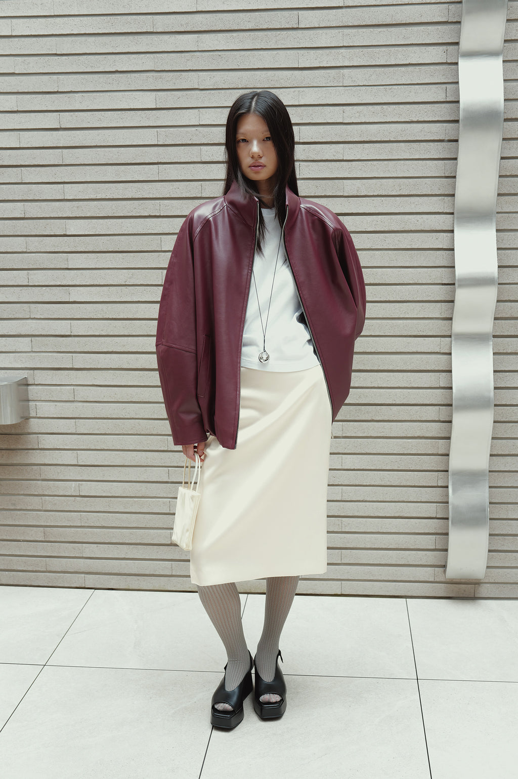 Real Lamb Minimal Jumper Burgundy