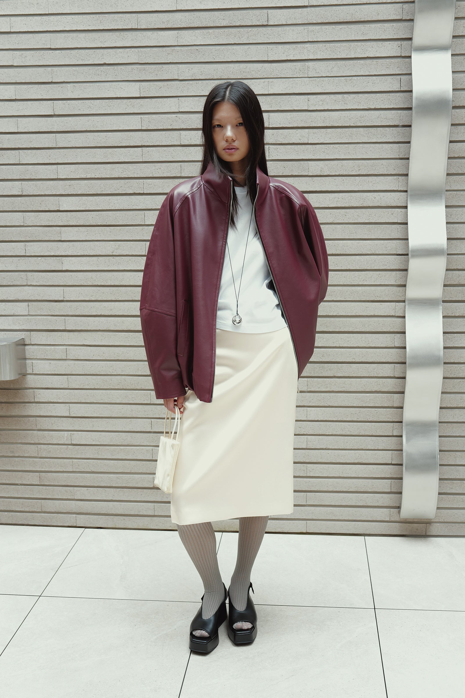 Real Lamb Minimal Jumper Burgundy