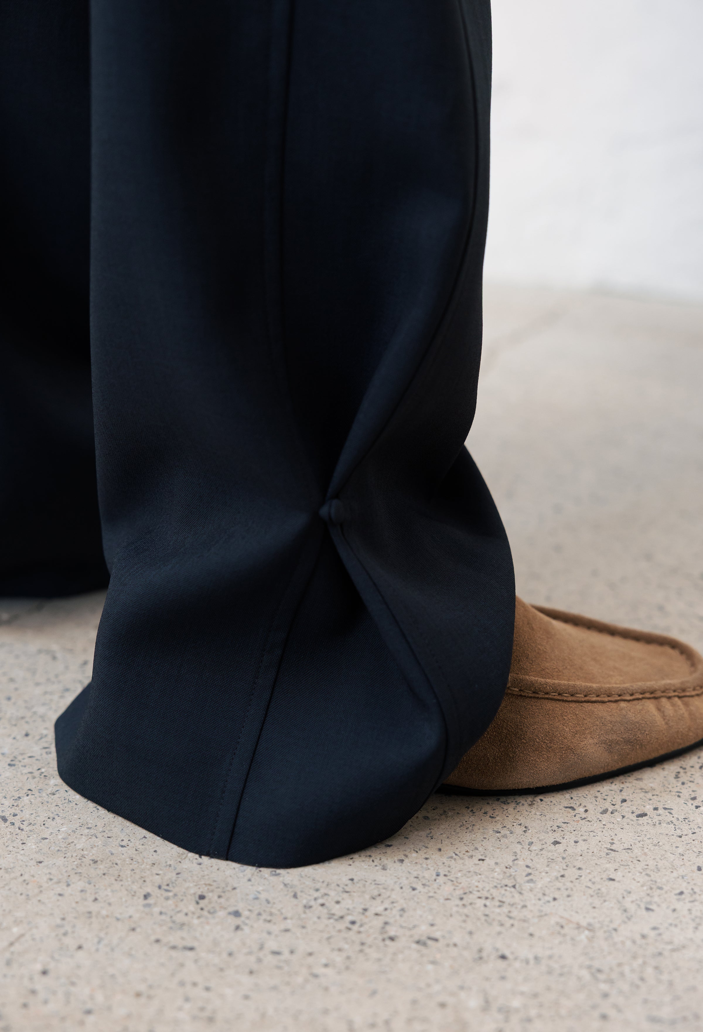 Two-Way Stretch Straight Pants Dark Navy