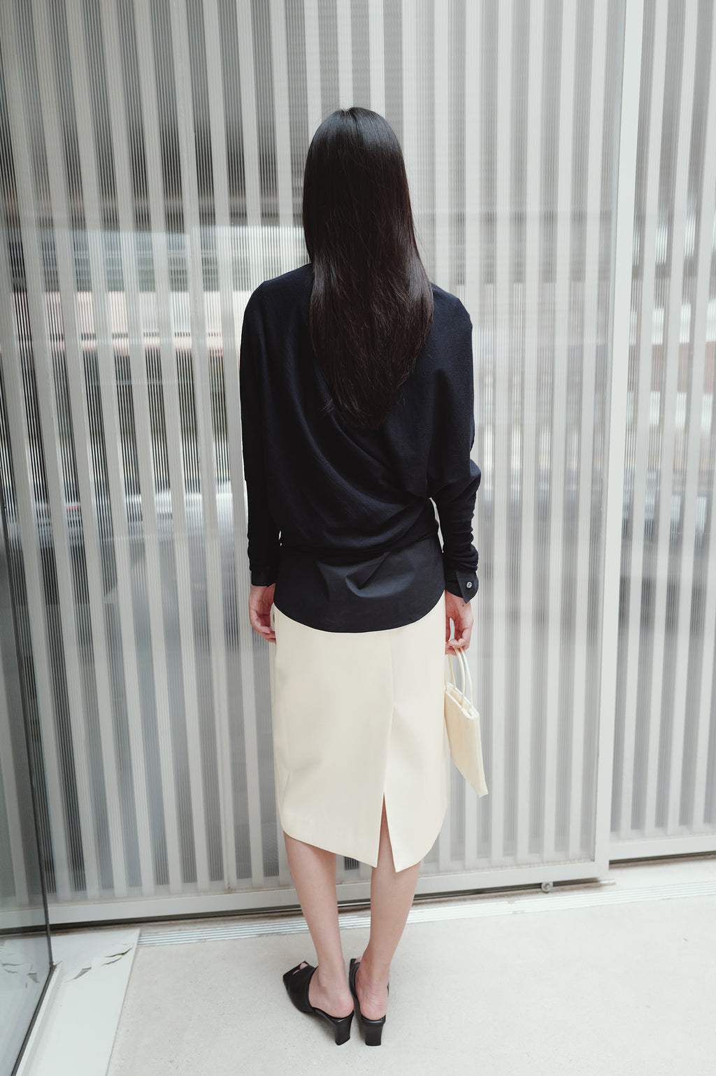 Washable 100% Wool Pullover Navy