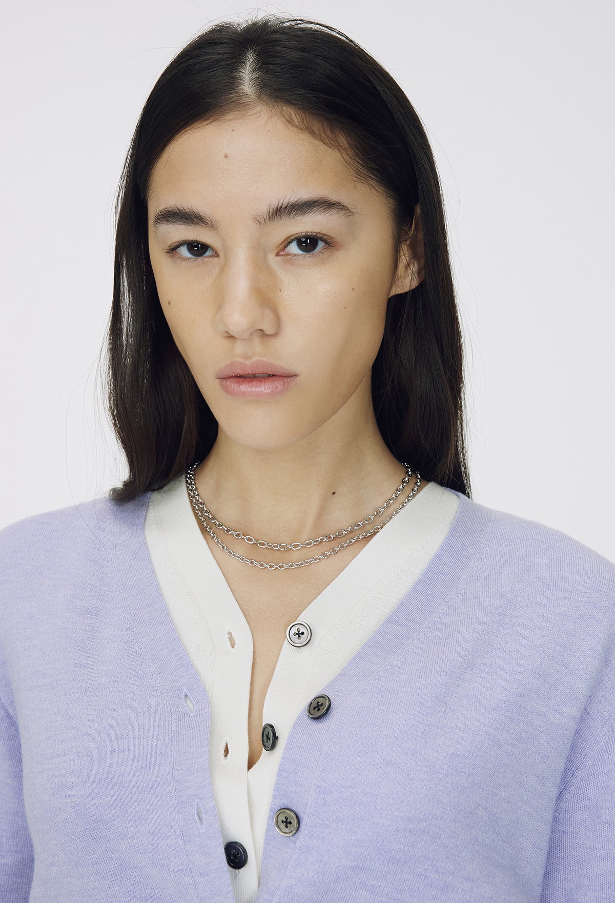 Spring Wool Cardigan Lavender