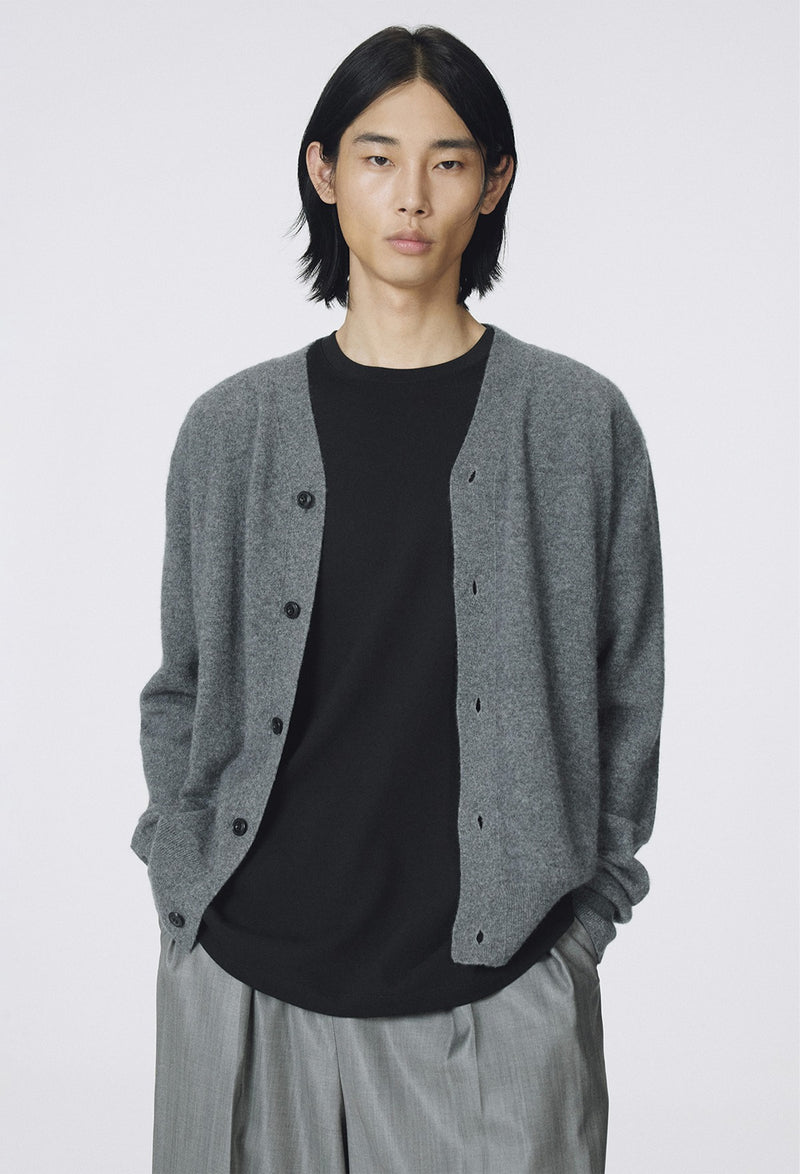 Cashmere 100 Boy Cardigan Gray