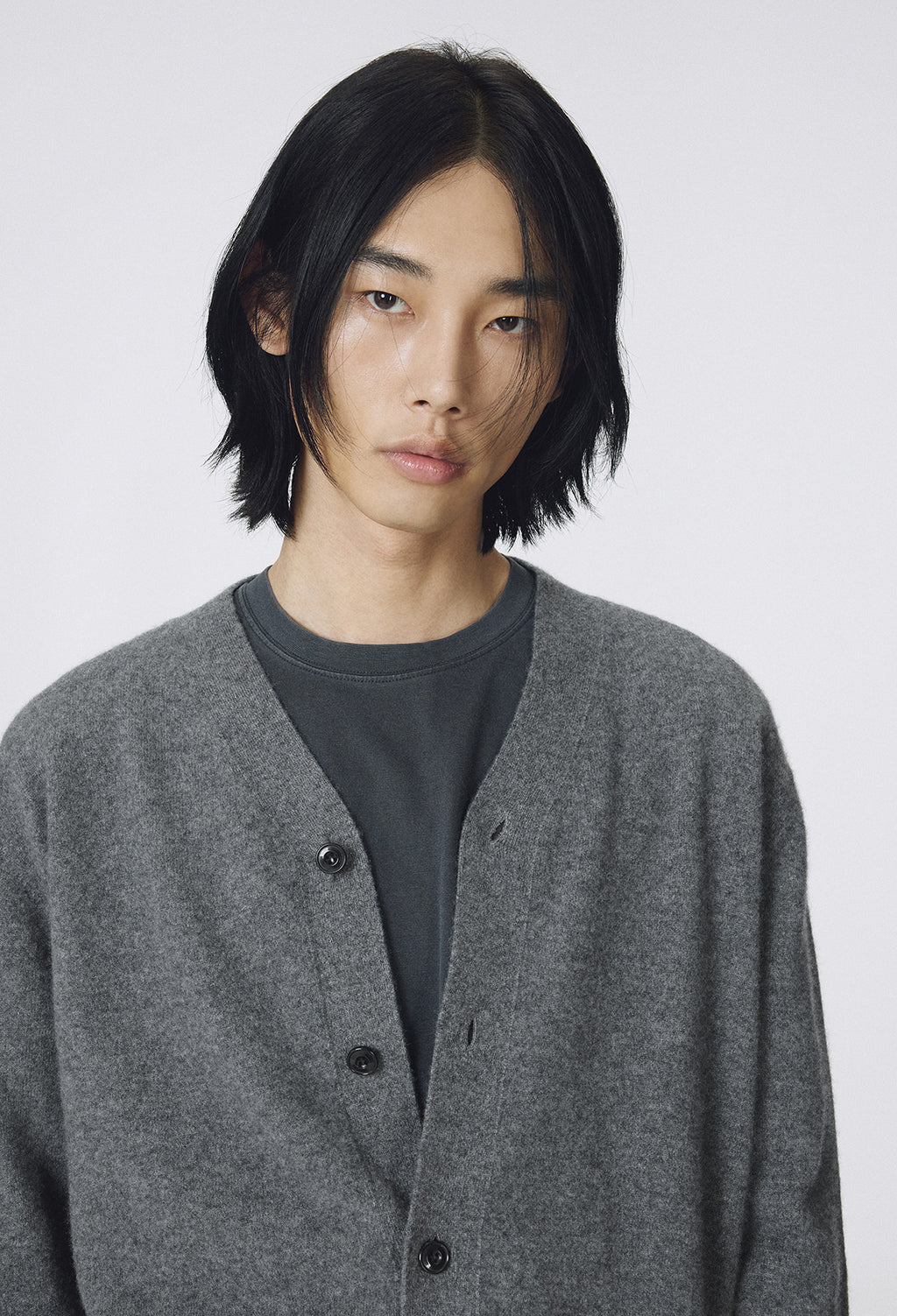 Cashmere 100 Boy Cardigan Gray