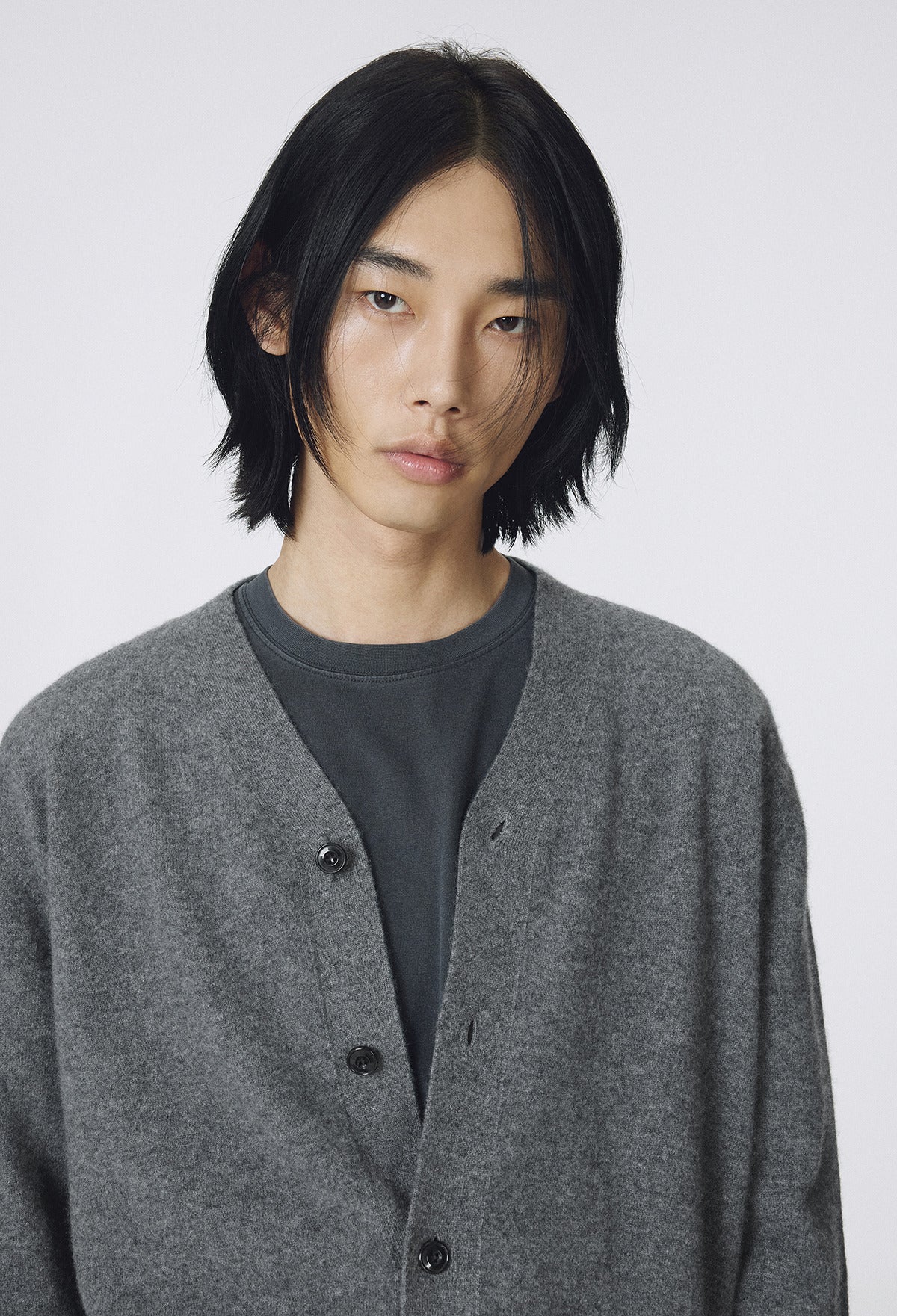 Cashmere 100 Boy Cardigan Gray
