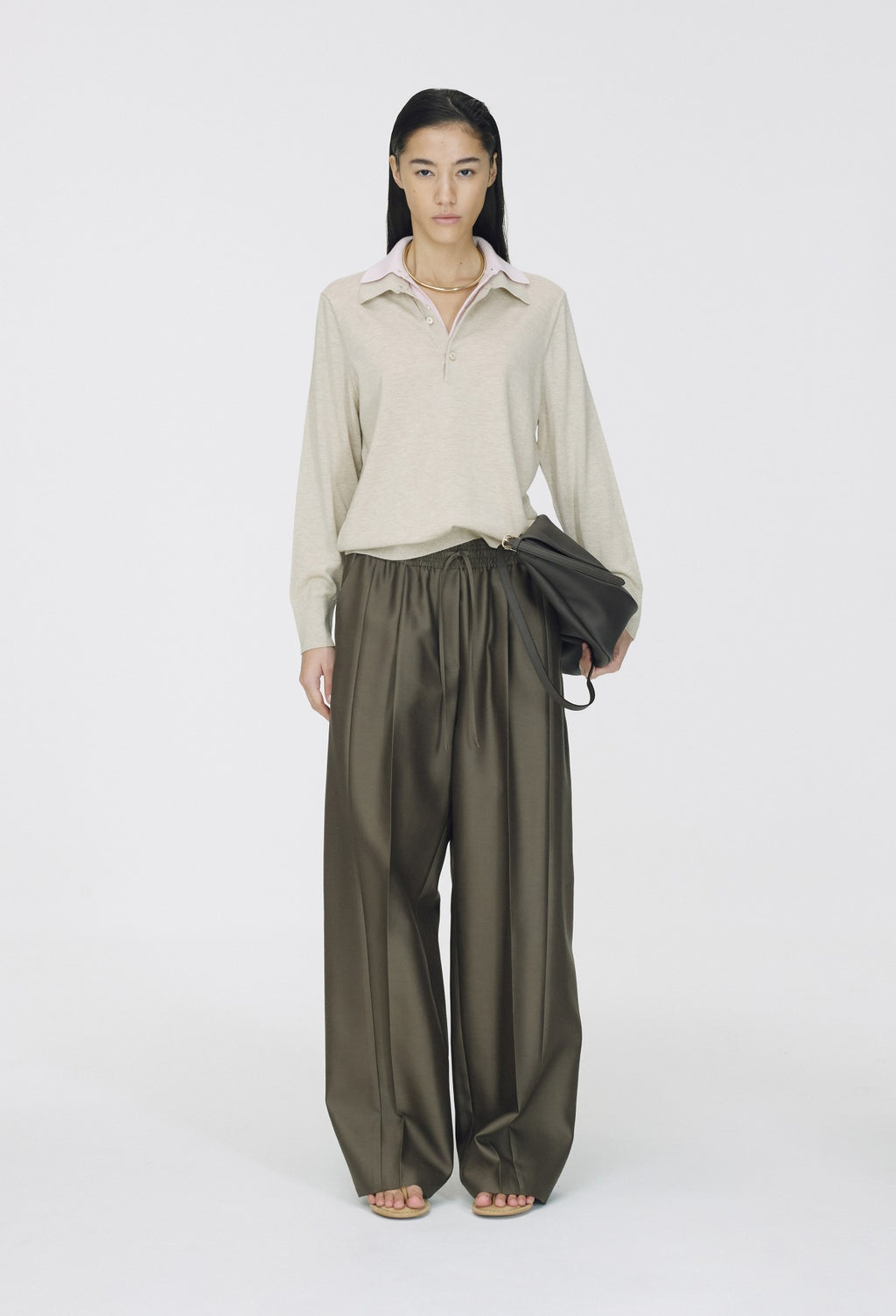 Spring Wool Pique Knit Beige