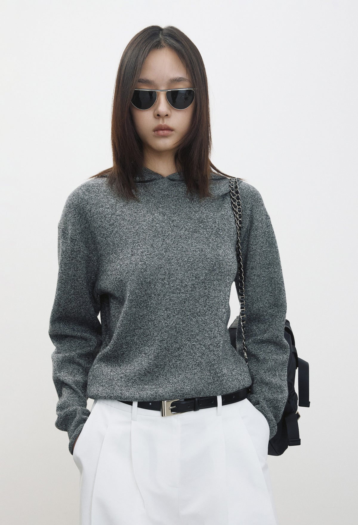 Cotton Wide Trousers White