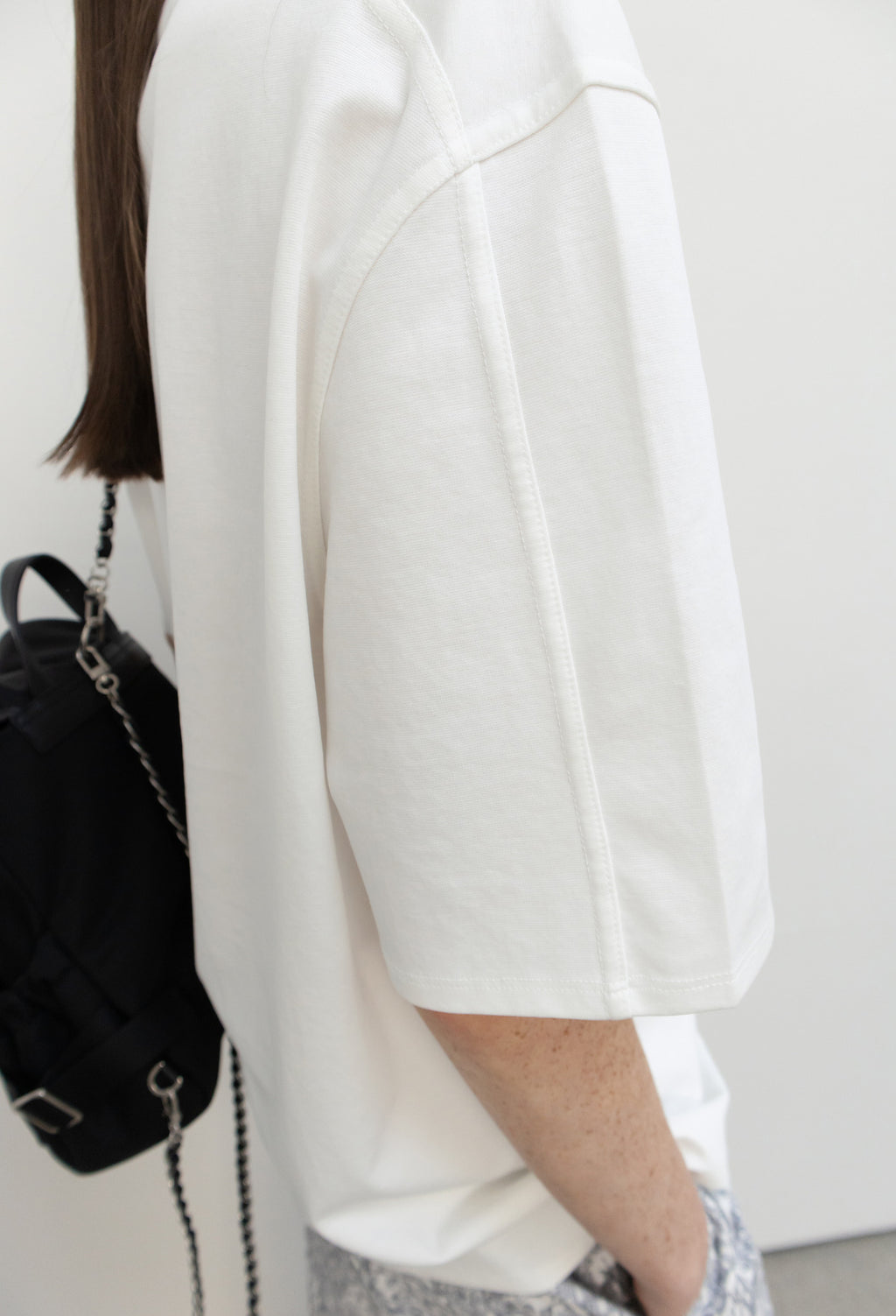 Overfit Cotton T-Shirt Ivory