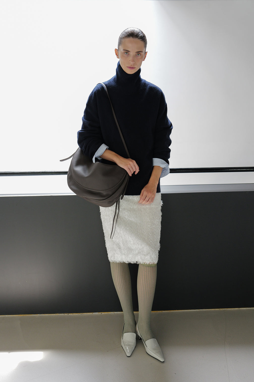 Cashmere 100% Turtleneck Knit Navy