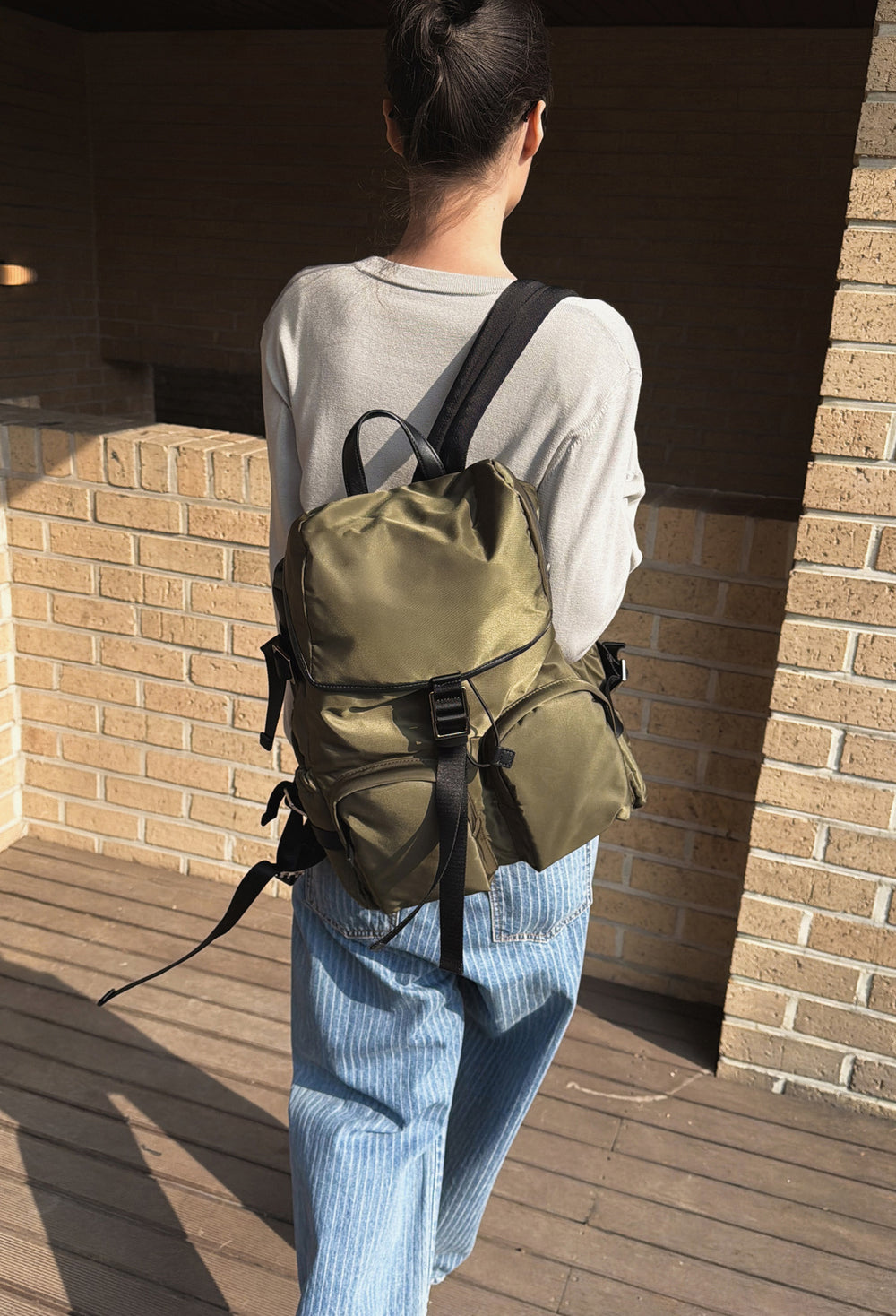 워킹백 라지 카키