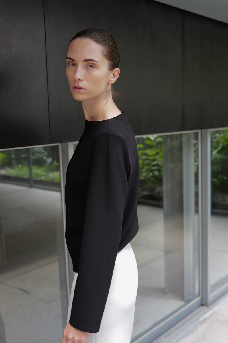 High-density Stretch Blouse Black