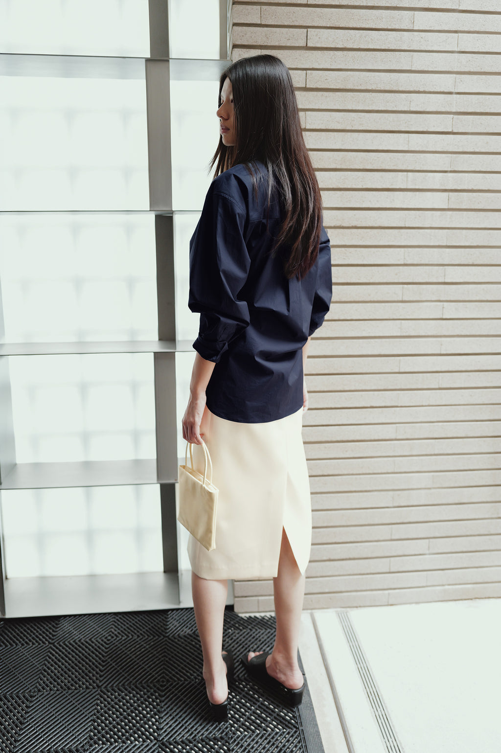 Epoch Cotton Shirt Navy