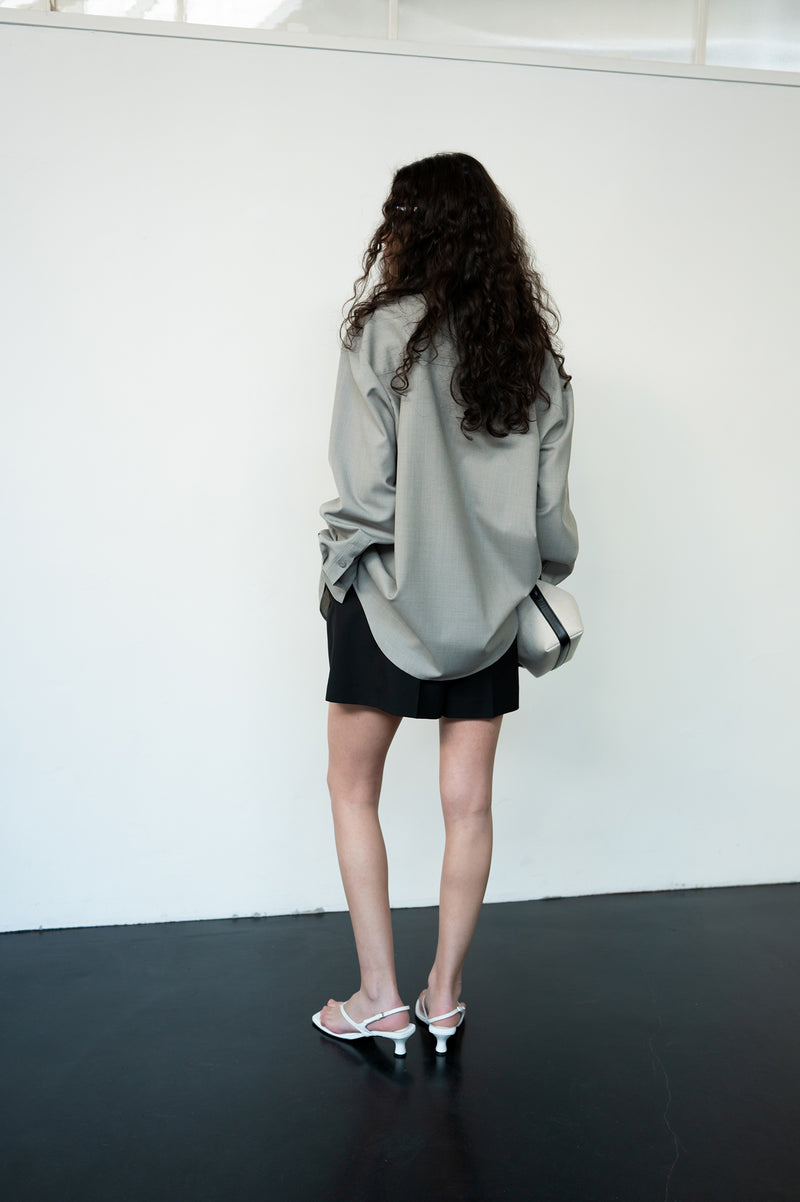 Clear Wool Shirt Gray