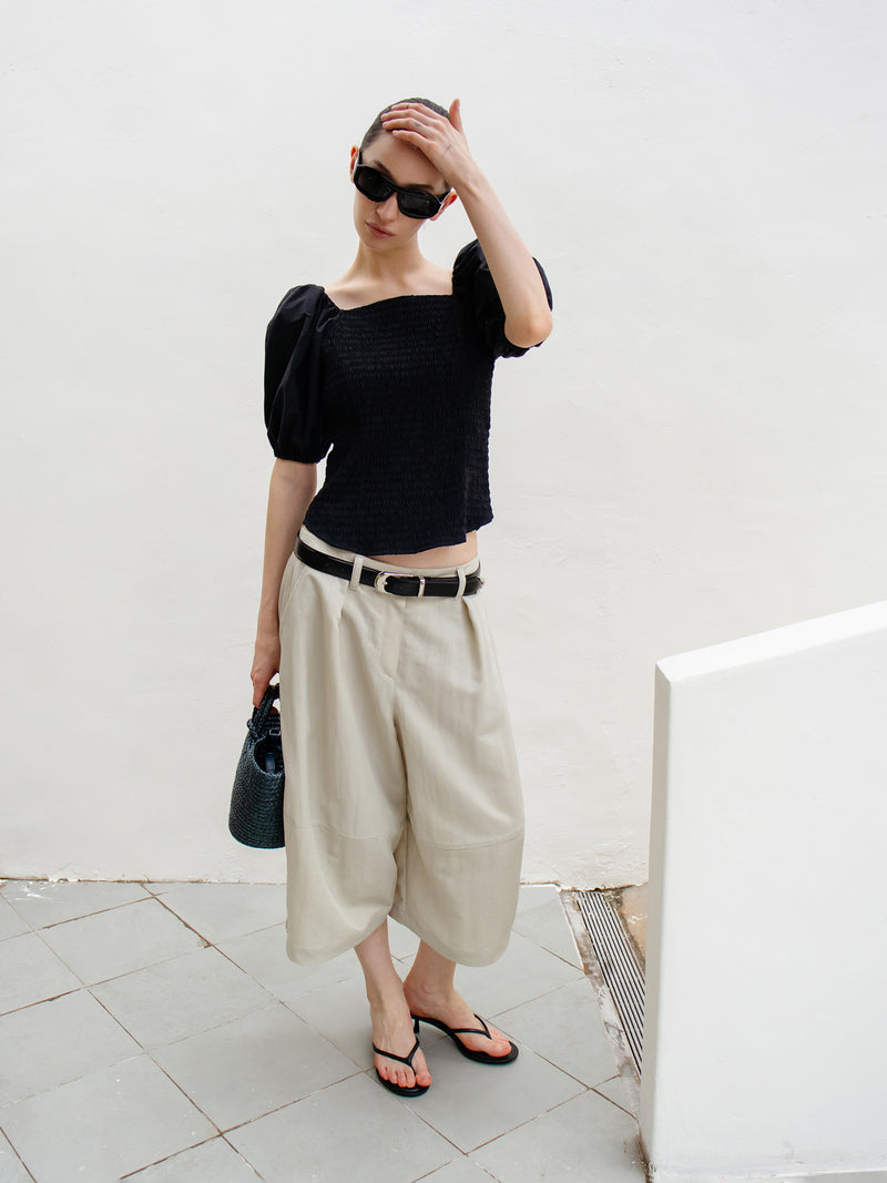 Volume Bermuda Pants Light Khaki