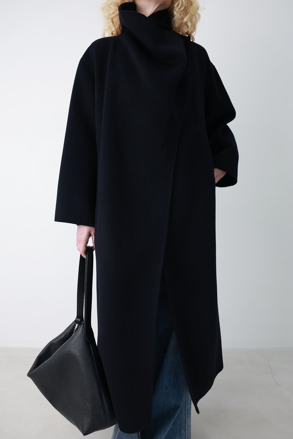Superior Cashmere Coat Dark Navy