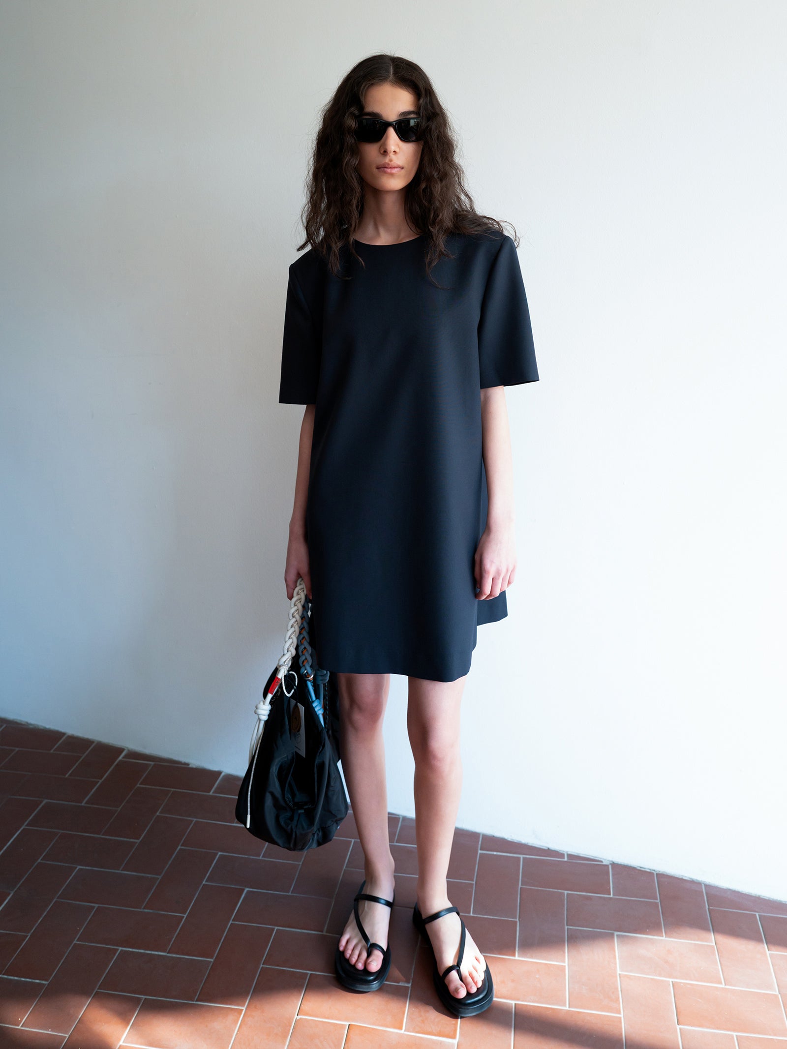 Clear Wool Mini Dress
