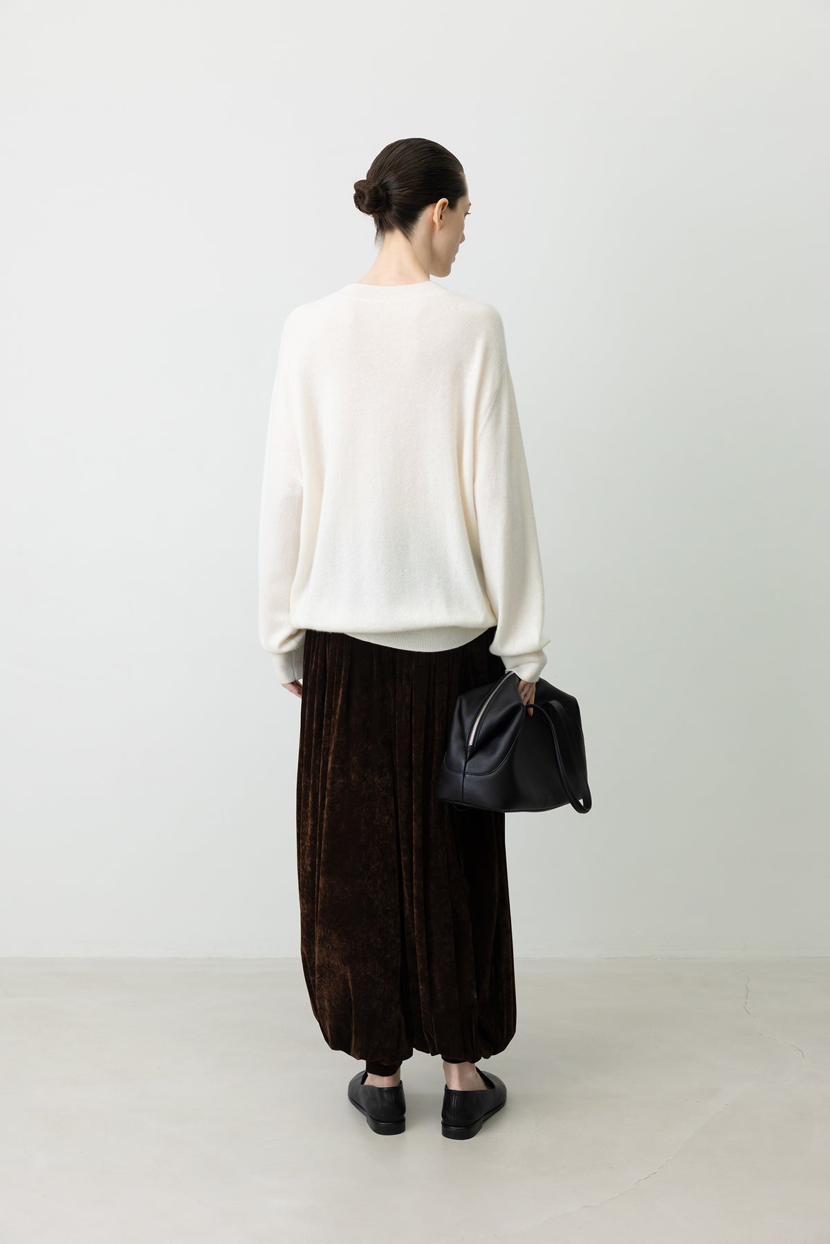 Velvet Parachute Pants Brown