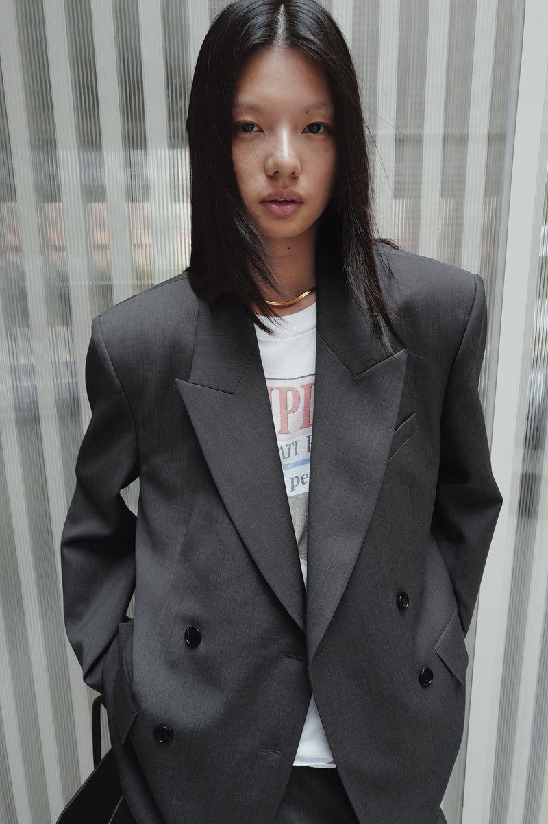Double-breasted wool jacket