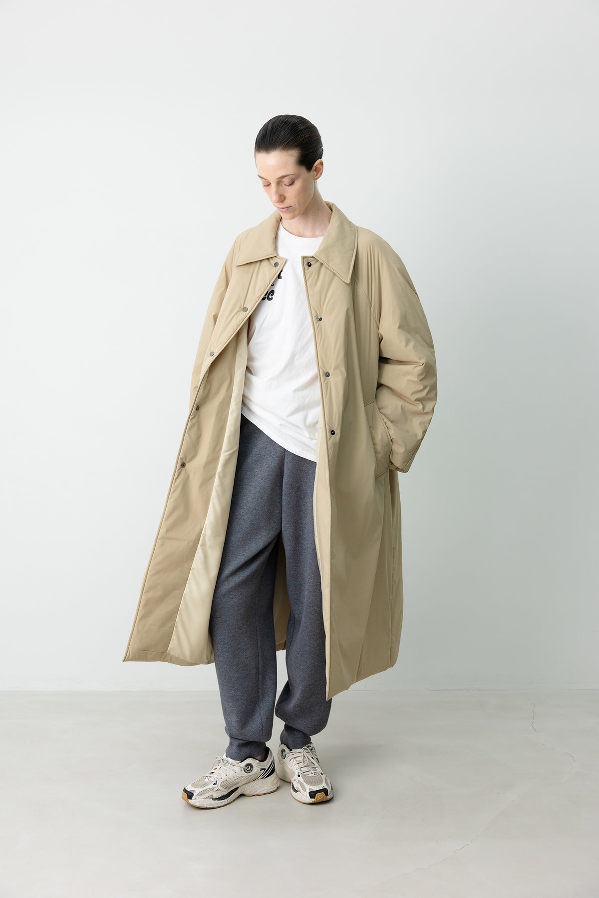 Padded Mac Coat Beige