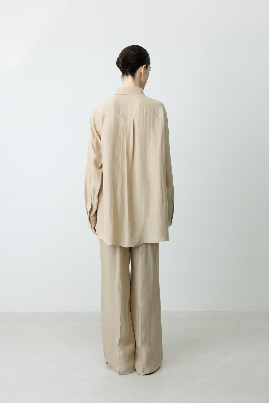 Silky Cupro Shirt Beige