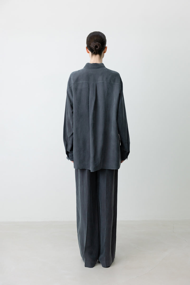 Silky Cupro Shirt Charcoal