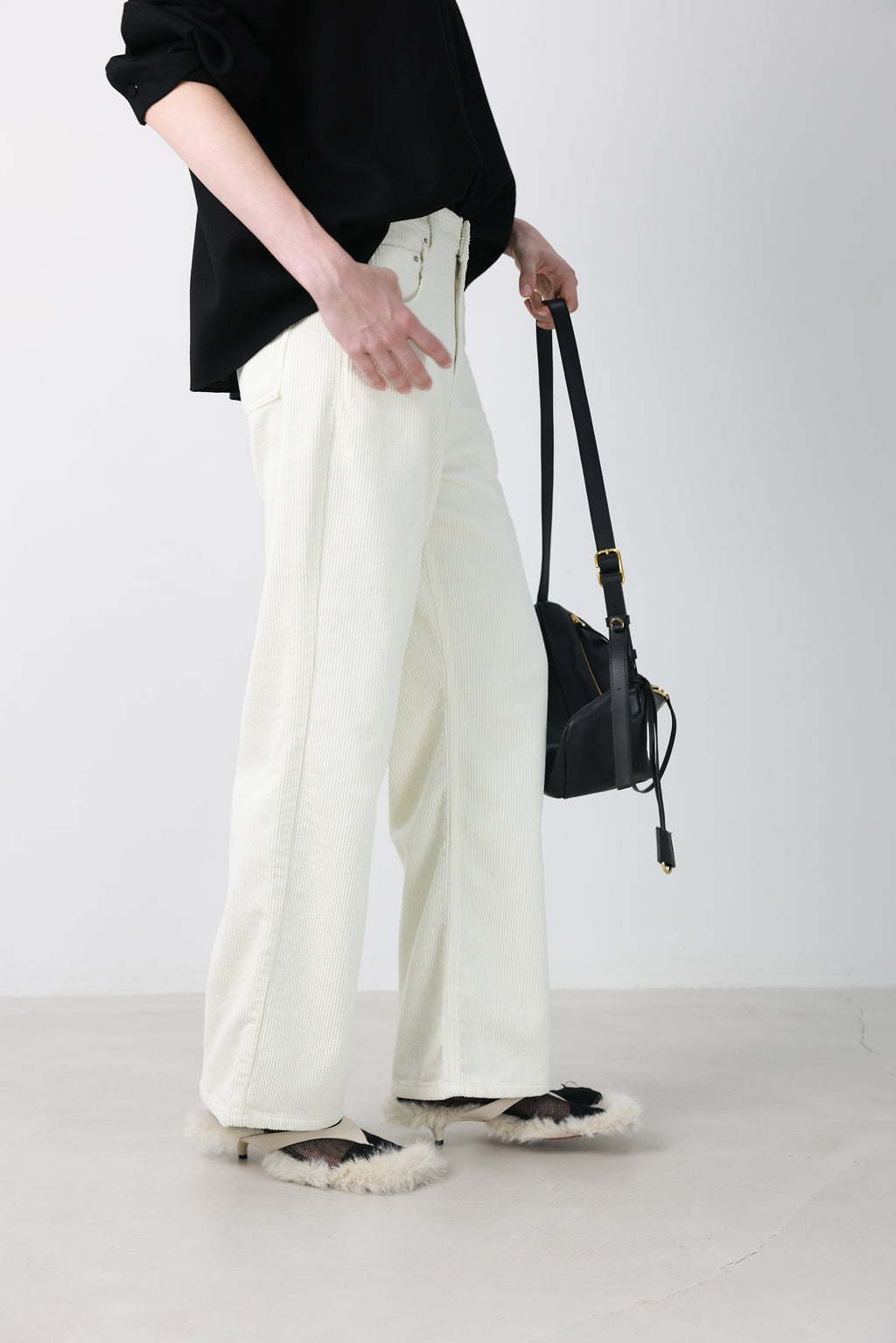 Soft Corduroy Pants Cream